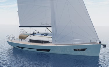 Traveller 360 barca a vela charter per giovani, di facile conduzione e utilizzo, con aiuto AI